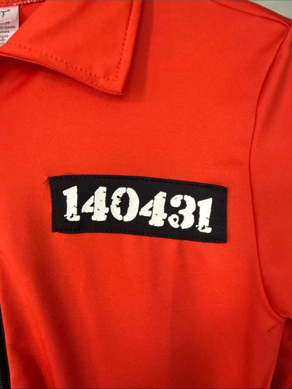 Spirit Orange Prisoner Jumpsuit Costume - Picture 6 of 8